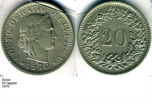 Suica - Rappen 20 - 1970 - G6 A3 H01 L3C4