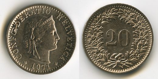 Suica - Rappen 20 - 1971