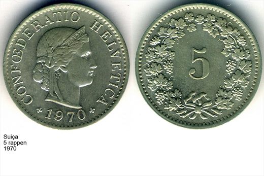 Suica - Rappen 5 - 1970 - G6 A3 H01 L7C4
