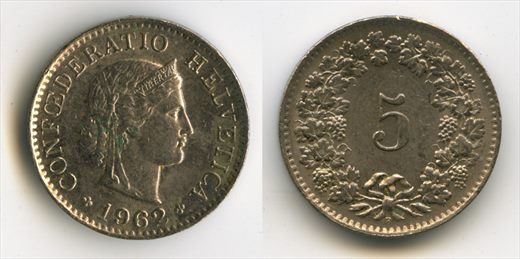 Suica - Rappen 5 - 1962