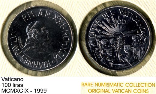 Vaticano - lira 100 - 1999