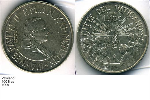 Vaticano - Lira 100 - 1999 - G6 A3 H06 L2C5