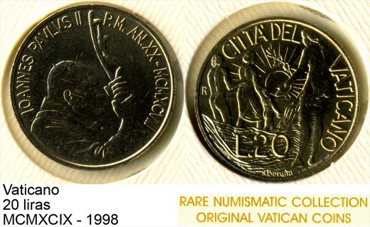 Vaticano - lira 20 - 1996