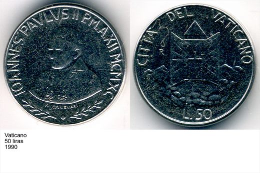 Vaticano - Lira 50 - 1990 - G6 A3 H06 L3C3