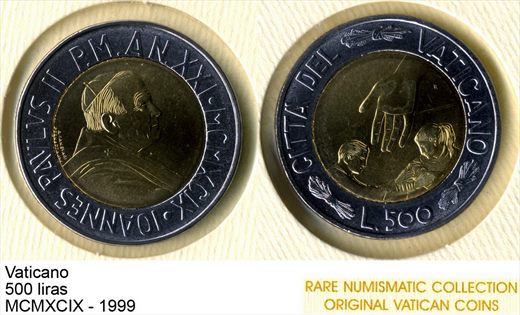 Vaticano - lira 500 - 1999
