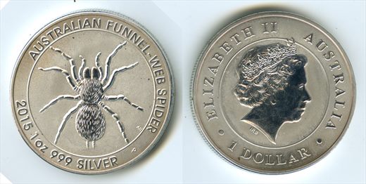 Australia - Dolar 1 - 2015 Australian Funnel-Web Spider