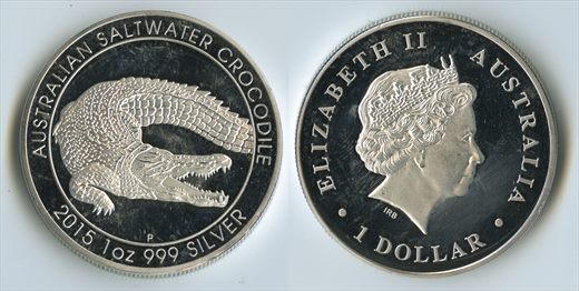 Australia - Dolar 1 - 2015 Australian Saltwater Croccodile