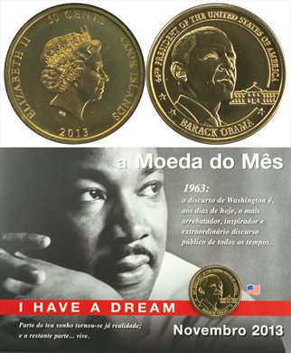 Ilhas Cook - Cent 50 - 2013 (Moeda do Mes Novembro 2013)