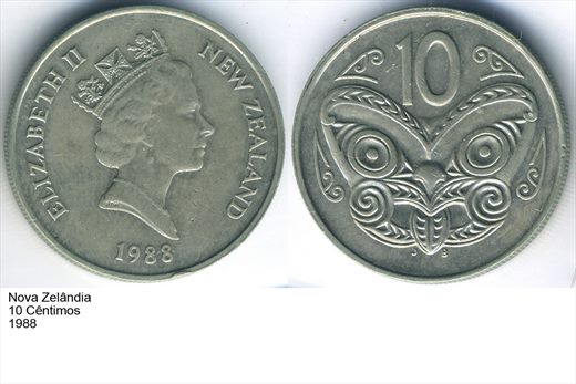 Nova Zelandia - Cent 10 - 1988 - G5 A3 H01 L2C5