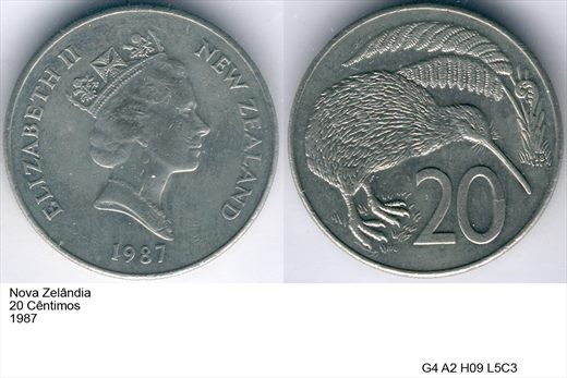 Nova Zelandia - Cent 20 - 1987 - G4 A2 H09 L5C3