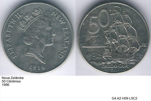 Nova Zelandia - Cent 50 - 1986 - G4 A2 H09 L5C2