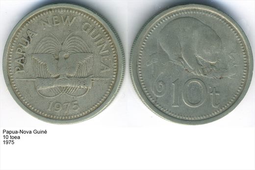 Papua-Nova Guine - Toea 10 - 1975 - G5 A3 H01 L3C1