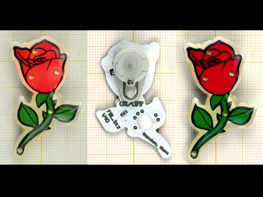 Rosa com leds