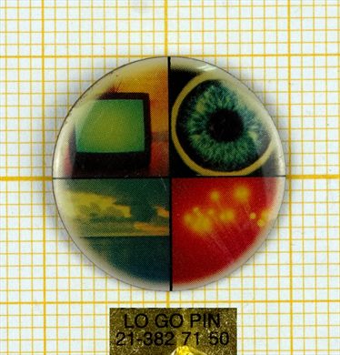 Emblema abstrato em quatro quadrantes