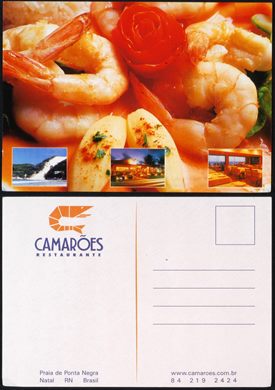 Brasil Natal Praia de Ponta Negra Camaroes restaurante