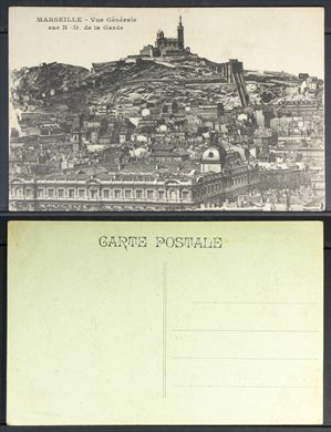 Franca, Marseille, Vue Generale sur N.D. de la Garde