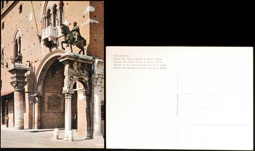 Italia Ferrara - Statue dei Duchi Nicolo e Borso dEste - 11
