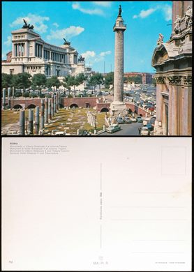 Italia Roma Monumento a Vittorio Emanuele II e Colonna Traiana 113