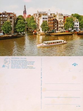 Holanda Amsterdao rio Amstel e Igreja do Sul - CO 748