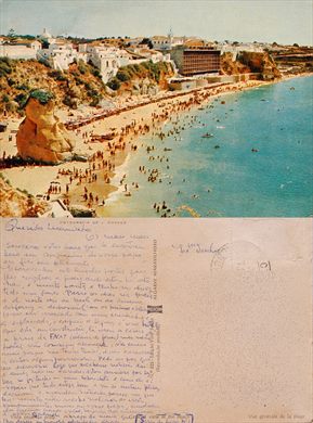 Portugal Albufeira vista geral da praia