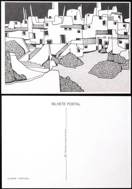 Portugal Algarve desenhos preto e branco - CD7