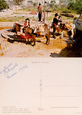Portugal Algarve Trajes regionais transporte tipico de agua