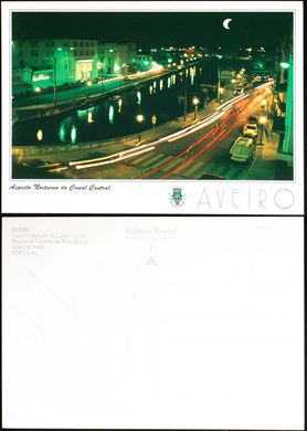 Portugal Aveiro aspecto nocturno do canal central