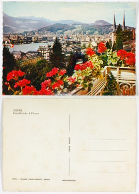 Suica - Luzern Kapellbrucke and Pilatus 4731
