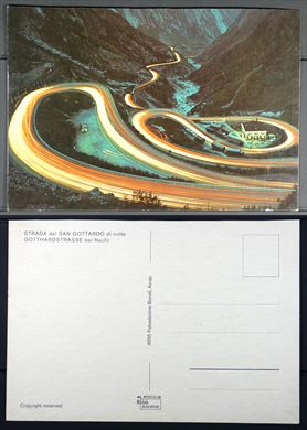 Suica, Passo de Sao Gotardo a noite - Borelli