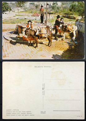 Portugal, Algarve, Transporte tipico de agua, Trajes regionais 110-VM-102 Edicoes Ambar