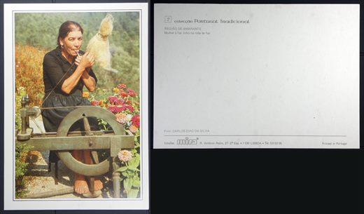 Portugal, Amarante, Mulher a fiar linho, Coleccao Portugal tradicional 2