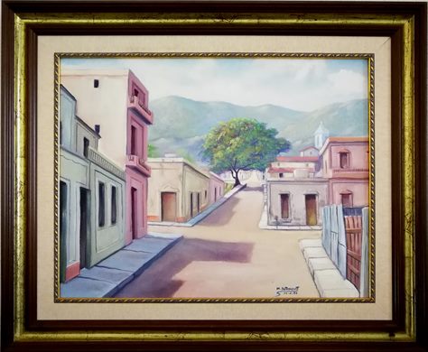 Pintura paisagem urbana M Betancourt 1972