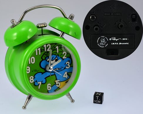 Relogio despertador de mesa Smurf verde (Peyo 2010)