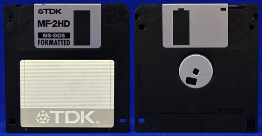 TDK MF-2HD MS-DOS formatted (black)