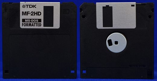 TDK MF-2HD MS-DOS formatted (black) 1
