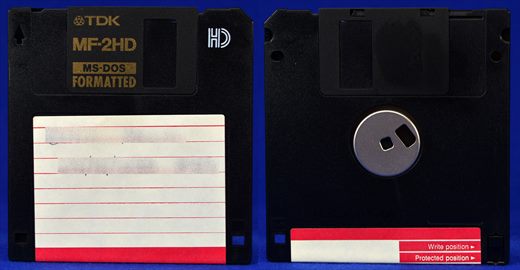 TDK MF-2HD MS-DOS formatted (black) 10