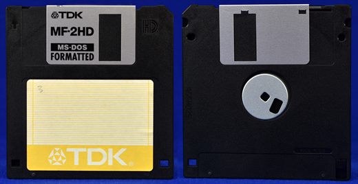 TDK MF-2HD MS-DOS formatted (black) 2