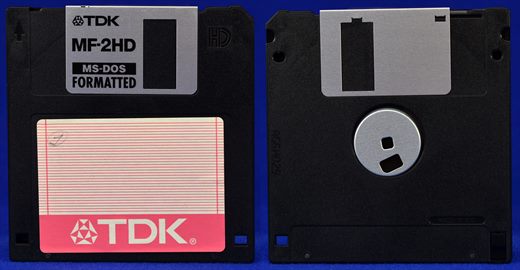 TDK MF-2HD MS-DOS formatted (black) 3