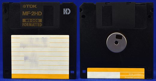 TDK MF-2HD MS-DOS formatted (black) 8