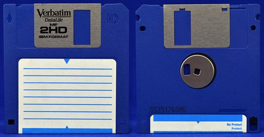 Verbatim DataLife MF 2HD IBM format (blue)