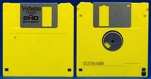 Verbatim DataLife MF 2HD IBM Format (Yellow)