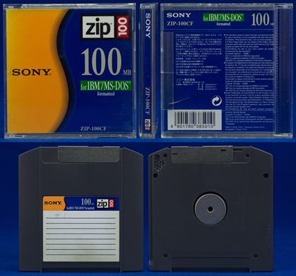 Sony Zip 100Mb IBM-MS-DOS formatted