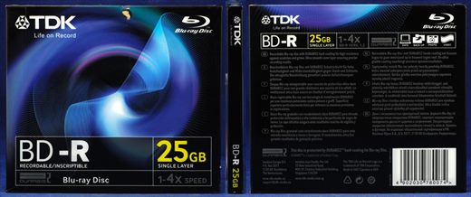 TDK BD-R Blu-ray Disc 25gb
