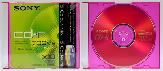 Sony CD-R 700MB 10X fuchsia