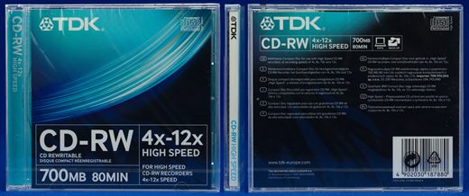 TDK CD-RW 700Mb 4x-12x