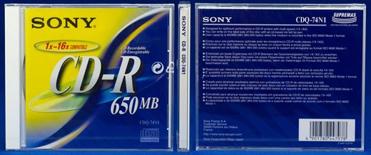 Sony CD-R 650Mb CDQ-74N1