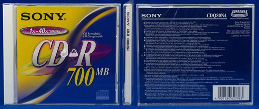 Sony CD-R 700MB CDQ80N4 1x-40x compatible
