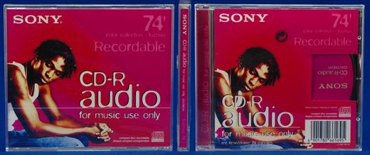 Sony CD-R audio 74' color collection - fuchsia