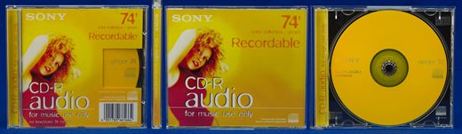 Sony CD-R audio 74' color collection - ginger