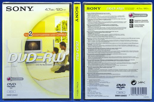 Sony DVD-RW 4,7Gb 2X sealed